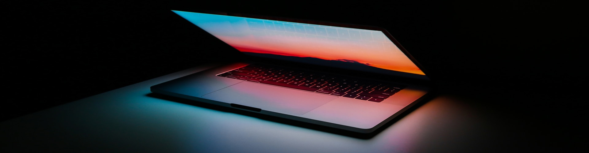 Laptop on a desk